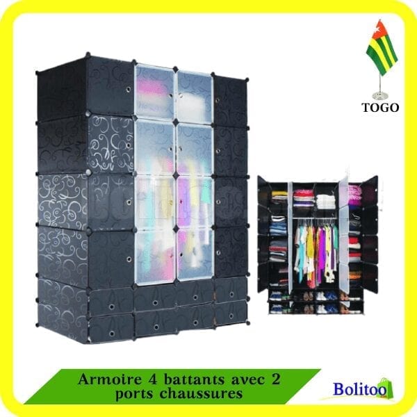 Armoire-4-battants-avec-2-ports-chaussures-2-min